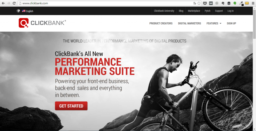 Screenshot: ClickBank's All New Performance Marketing Suite 