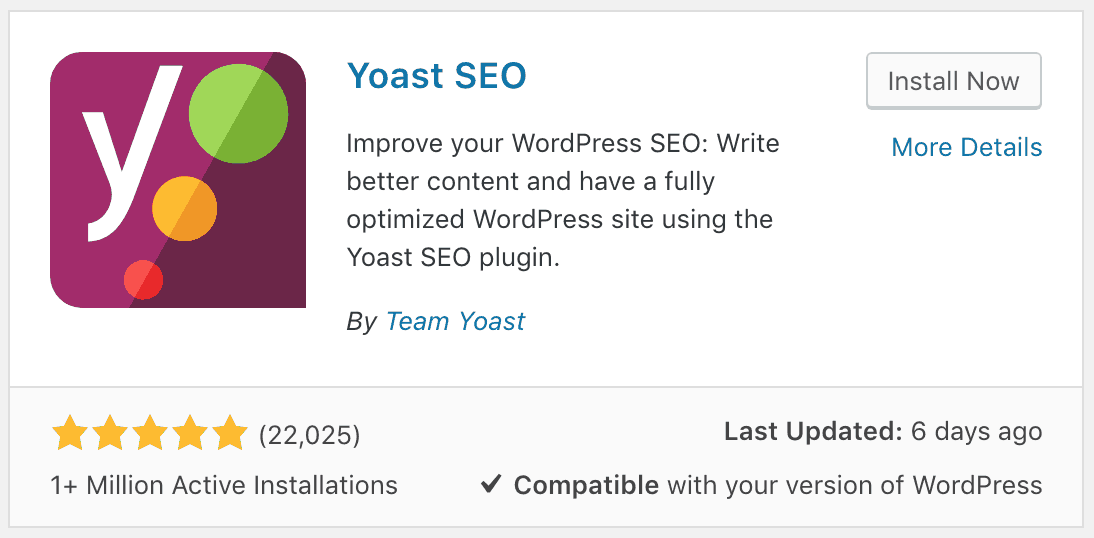 Yoast SEO Plugin Installation