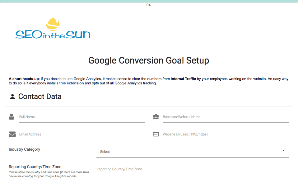 Conversion Goal Setup Service Client Form