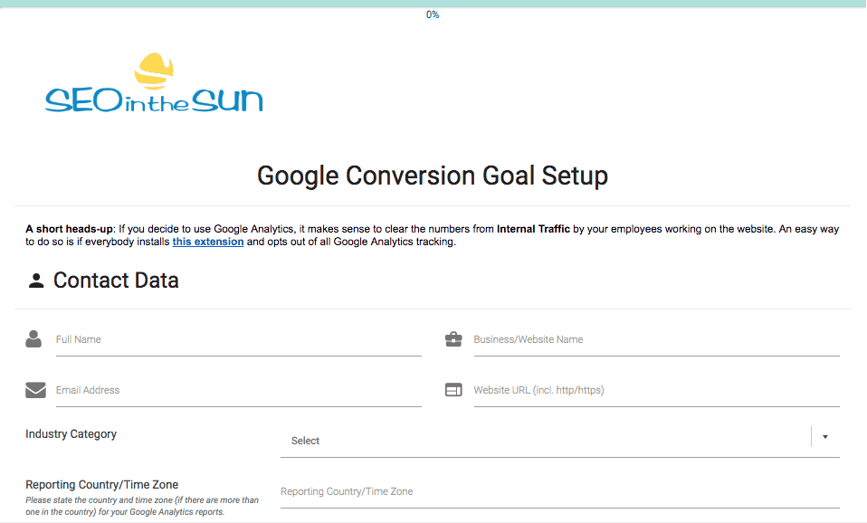 Conversion Goal Setup Service Conversion Goal Setup Service Client Form