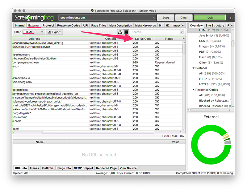 Screaming Frog External Resources