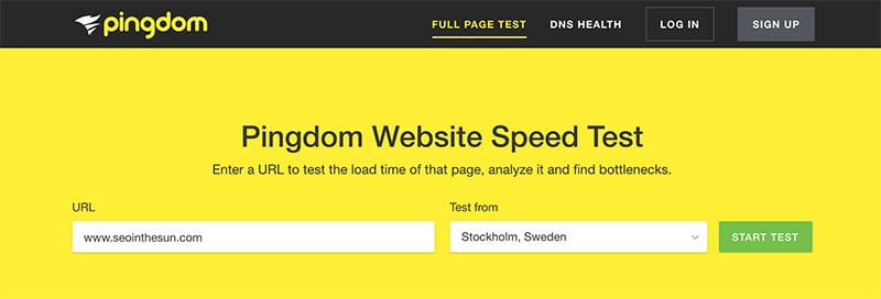 Pingdom Website Speed Test