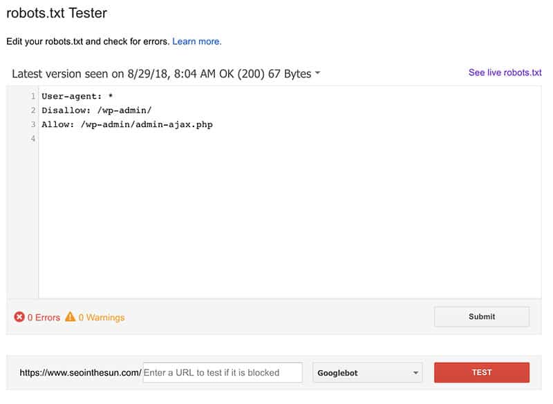 robots.txt Tester robots.txt Tester